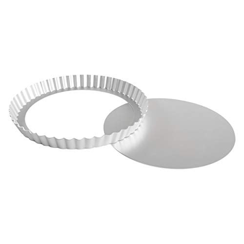 Fat Daddio's PFT-95 Round Fluted Tart Pan, 9.5 x 1 Inch - Image 1