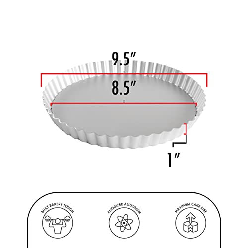 Fat Daddio's PFT-95 Round Fluted Tart Pan, 9.5 x 1 Inch - Image 3