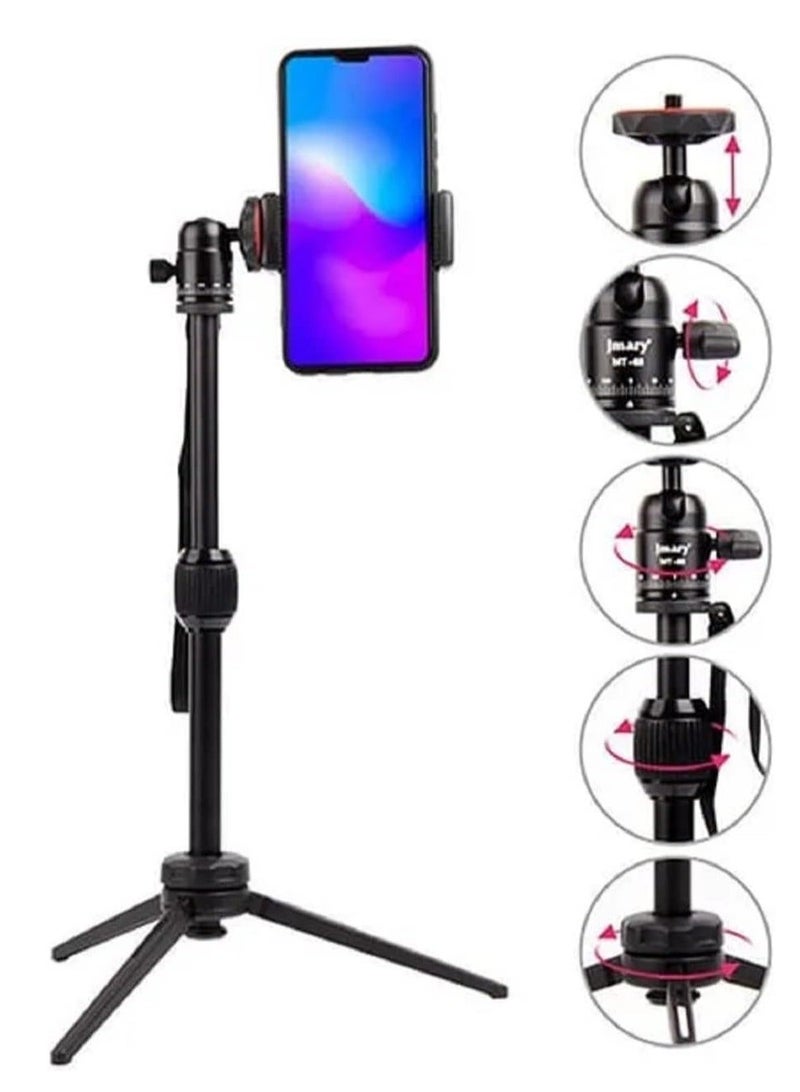 JMARY MT-68 Table-Top Extendable Foldable Tripod Stand for Mobile Phones and DSLR & Digital Cameras - Image 1