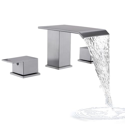 BEIYI 2 Handle Deck Mount Tub Faucet, Roman Bathtub Faucet Set Brushed Nickel High Flow Garden Bath Tub Faucet - Image 1