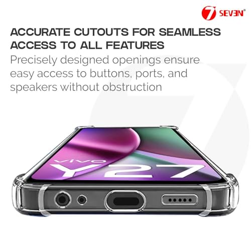 7-Seven 7SEVEN® Back Cover for VIVO Y27 4G Transparent Mobile Back Case Shock Proof Design Camera Edges Protection Crystal Clear Phone Case Silicon Soft TPU and Flexible Bumper Phone Cover - Image 5