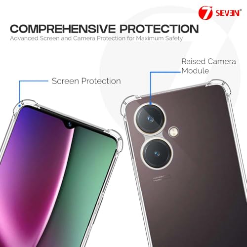 7-Seven 7SEVEN® Back Cover for VIVO Y27 4G Transparent Mobile Back Case Shock Proof Design Camera Edges Protection Crystal Clear Phone Case Silicon Soft TPU and Flexible Bumper Phone Cover - Image 3