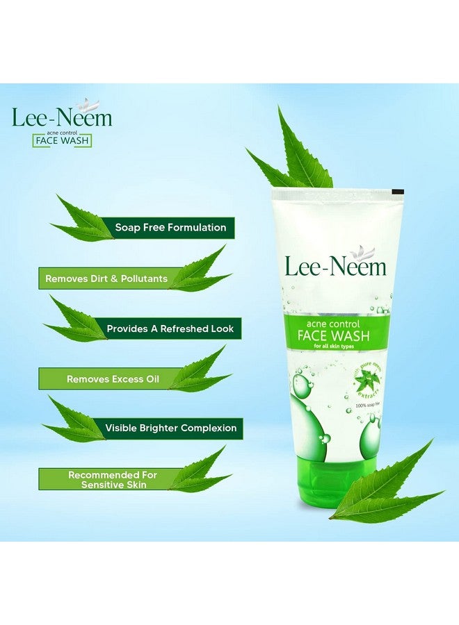 Leeford Lee Neem Acne Control Face Wash Pack Of 3 |Soap Free| All Skin Type With Vitamin E, Aloe Vera And Pure Neem Extracts For Clean And Refreshing Skin -70 Gm Each - (Unisex) - Image 3