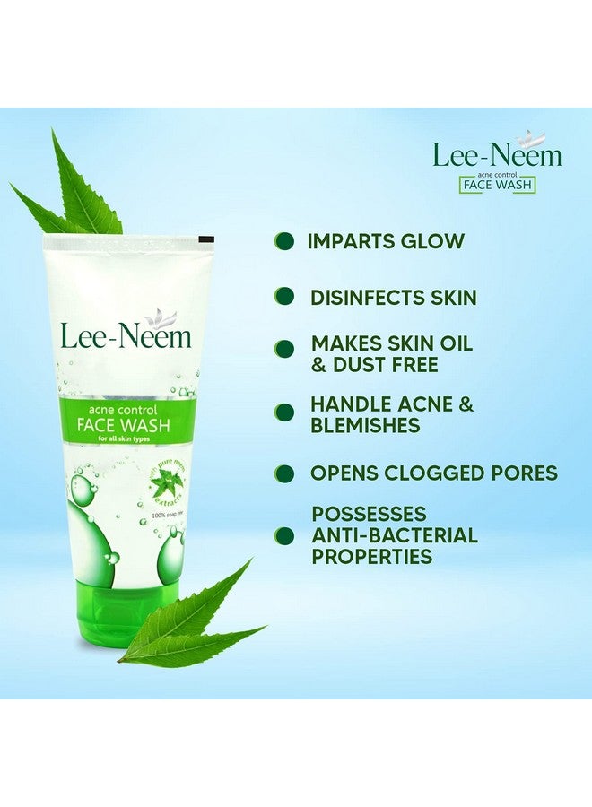 Leeford Lee Neem Acne Control Face Wash Pack Of 3 |Soap Free| All Skin Type With Vitamin E, Aloe Vera And Pure Neem Extracts For Clean And Refreshing Skin -70 Gm Each - (Unisex) - Image 5