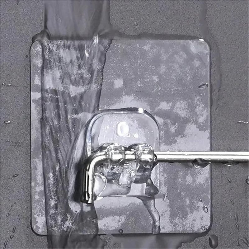 Double Hook Self Adhesive Wall Hooks 30PCS Transparent Waterproof for Kitchen Bathroom - Image 5
