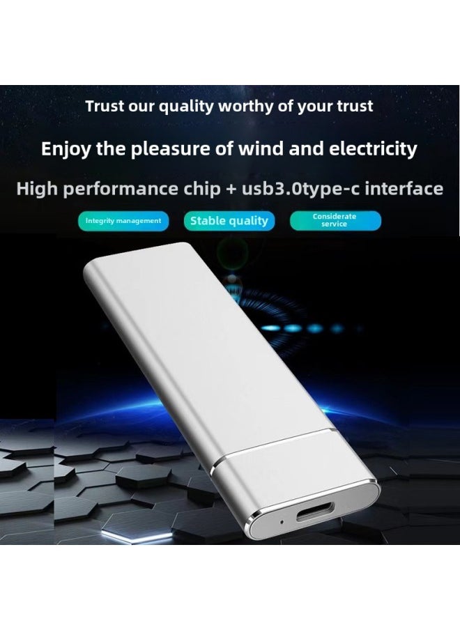 Generic Mobile Hard Disk 2T High Speed 1tb Mechanical Disk Large Capacity External 2TB Solid State Storage Mobile Phone Computer Encrypted Hard Disk-Capacity:500gb-type-c High-speed Transmission-Interface:Star Silver + 3.1 Interface With Strong Compatibility  - Image 4