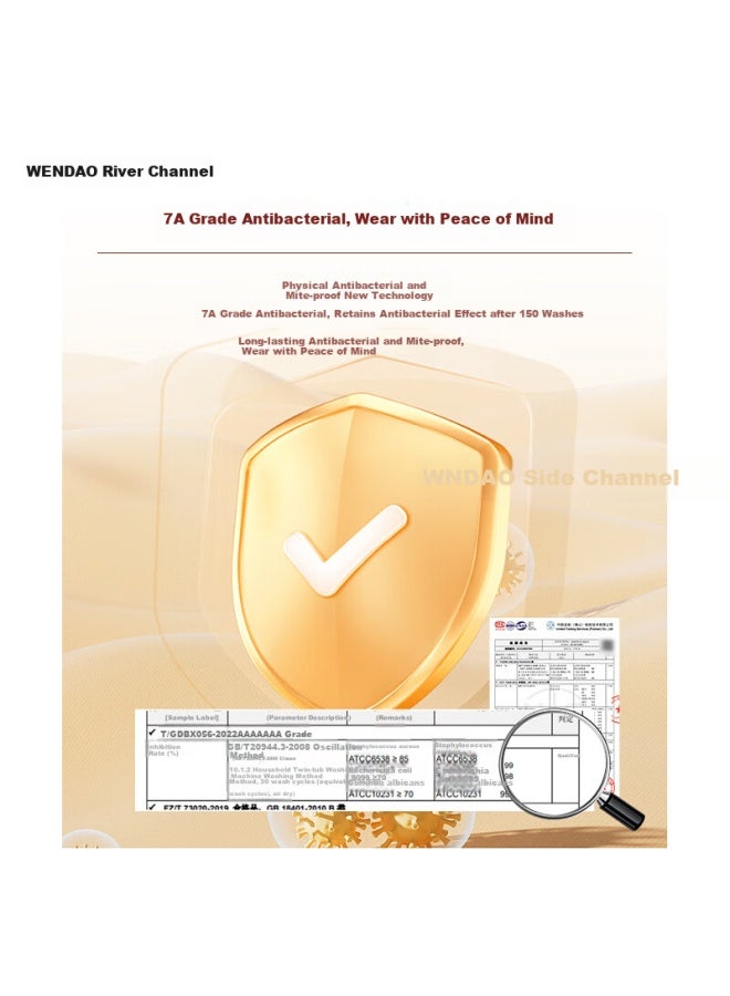 ASK Wendao Wendao Cleanfit Simple·7a Antibacterial True De Rong Half High Neck Base Shirt W8602 Caramel Color 5XL - Image 4