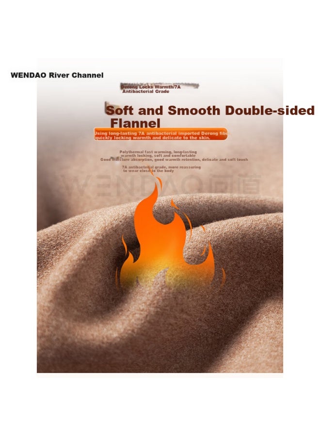 ASK Wendao Wendao Cleanfit Simple·7a Antibacterial True De Rong Half High Neck Base Shirt W8602 Caramel Color 5XL - Image 3
