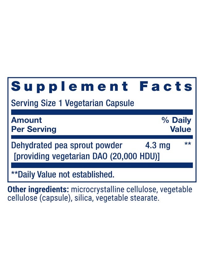 لايف إكستنشن علاج حساسية الطعام من Life Extension مع ديامين أوكسيديز (DAO)، الغازات العرضية، راحة الجهاز الهضمي، حساسية الهيستامين، مكمل إنزيم DAO، خالٍ من الجلوتين، غير معدّل وراثيًا، نباتي، 60 كبسولة - Image 2