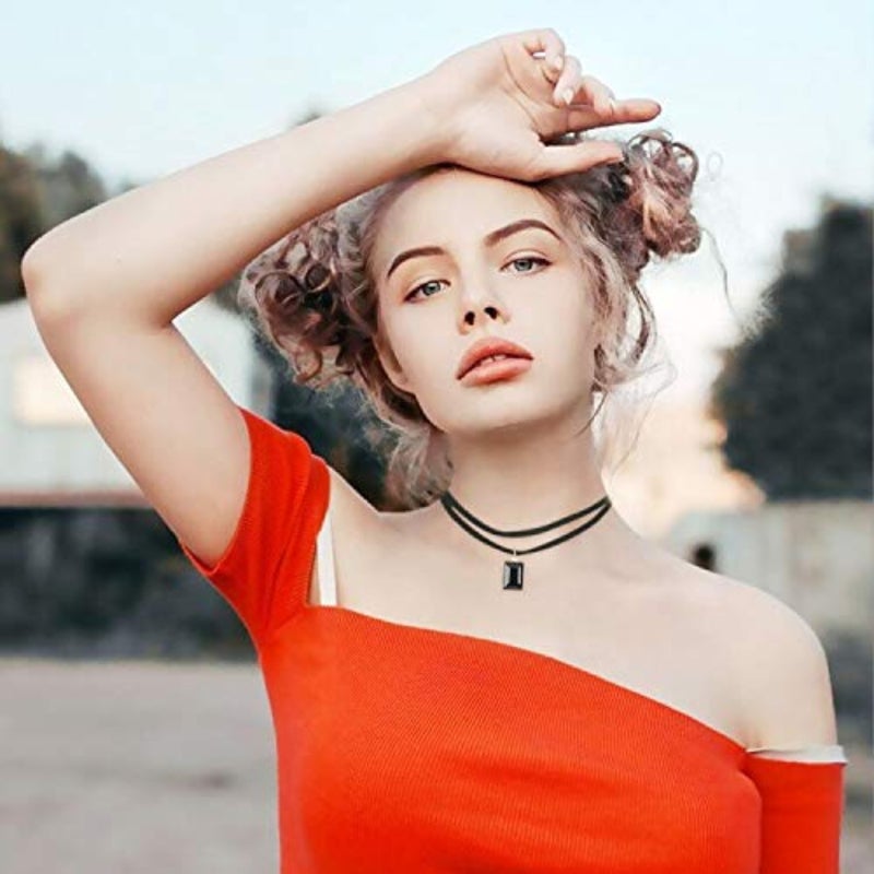 Gothic Choker: Black Multilayer Leather Lace Velvet Hollow Flower - Sexy Alluring Design Fashion Necklace for Dating, Parties, Daily Wear & Gift Giving - Image 2