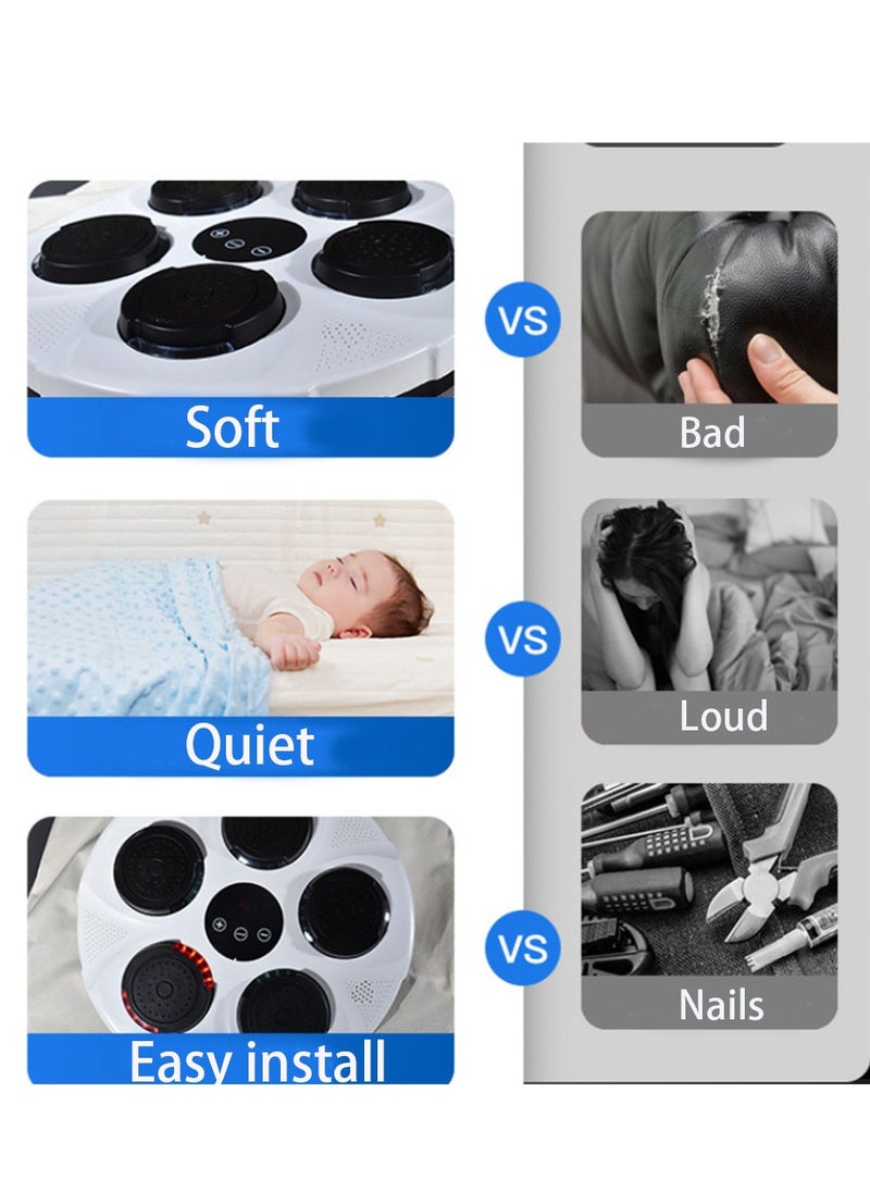Furtey - Digital Smart Boxing Target Black Bluetooth Music Exercise At Home For Parent-Child Time Boxing Trainee Office Worker - Image 1