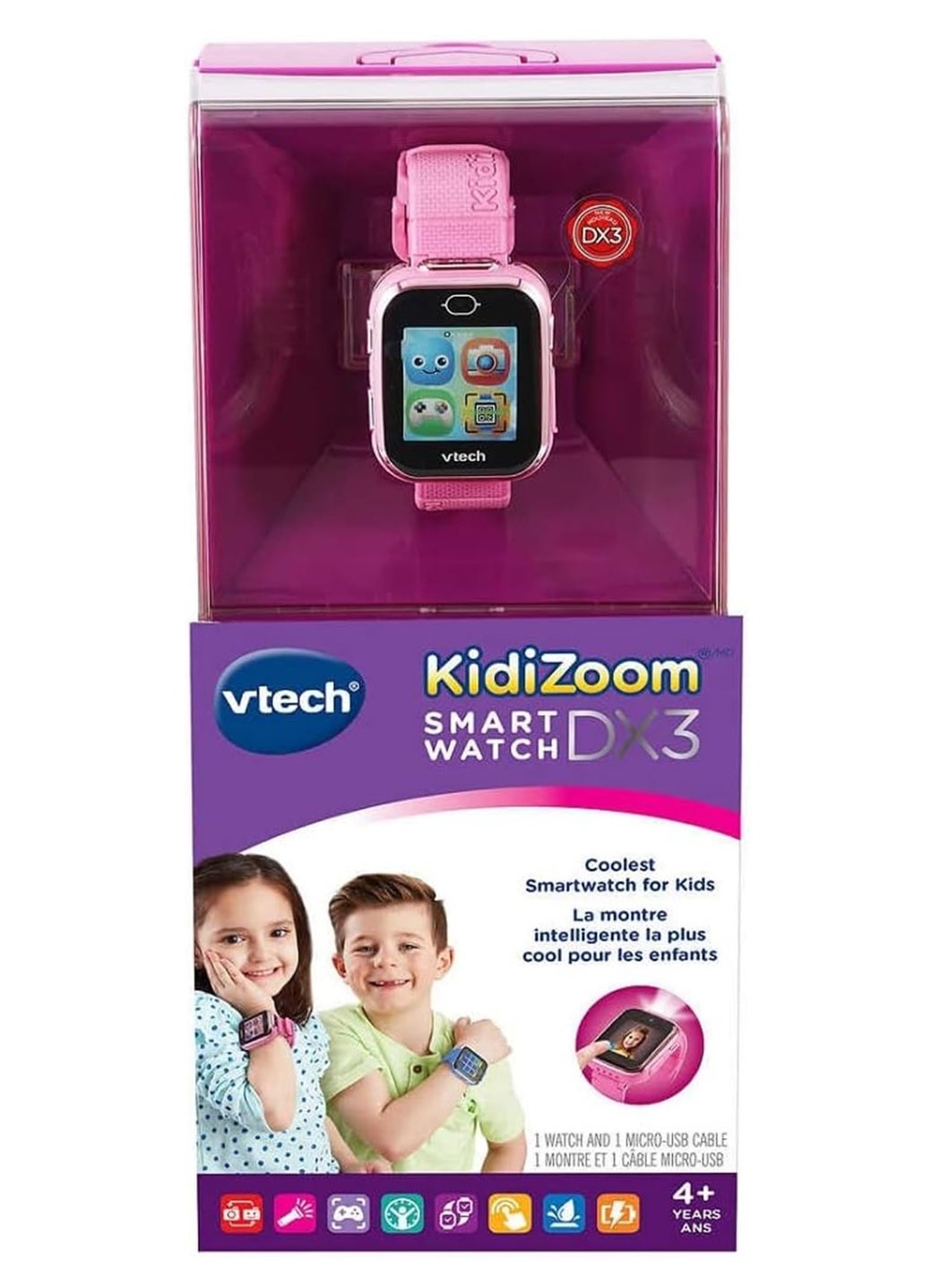 vtech VTech KidiZoom Smartwatch DX3 Pink  - Image 2