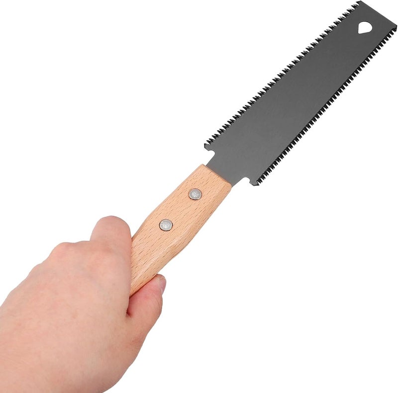 Ciieeo Portable Hand Saw Double-edged Fine Tooth Handheld Wood Saw for DIY Carpentry Camping Gardening with Hardened Blade - Image 4