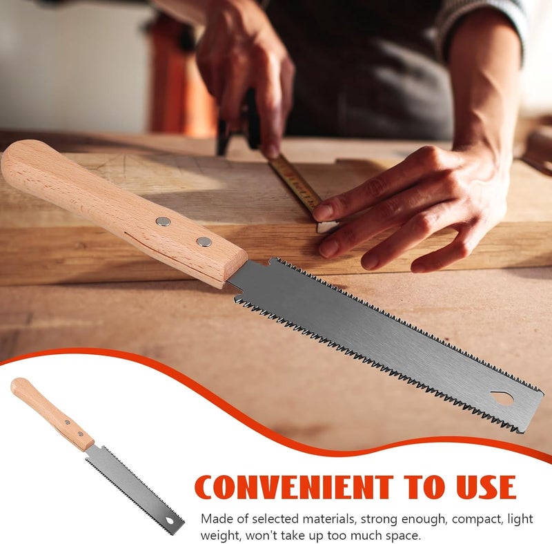 Ciieeo Portable Hand Saw Double-edged Fine Tooth Handheld Wood Saw for DIY Carpentry Camping Gardening with Hardened Blade - Image 3