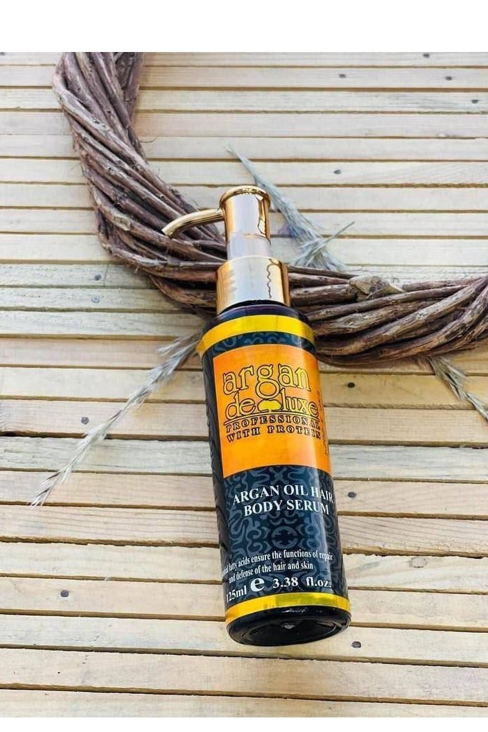 أرغان ديلوكس سيروم أرجان لتغذية الشعر بزيت الأرجان الطبيعي | لمعان فوري وحماية من التقصف – 125 مل - Image 3