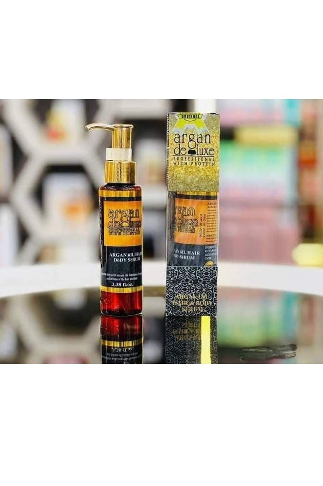 أرغان ديلوكس سيروم أرجان لتغذية الشعر بزيت الأرجان الطبيعي | لمعان فوري وحماية من التقصف – 125 مل - Image 5
