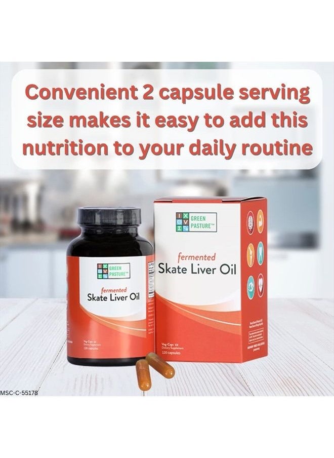 Green Pasture - Fermented Skate Liver Oil 120 Caps - Image 1