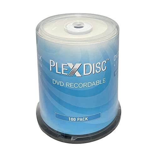 PlexDisc DVD+R 4.7GB 16X White Inkjet Printable Hub Printable - 100pk Cake Box (FFB) 63C-215-BX, 100 pieces - Image 1