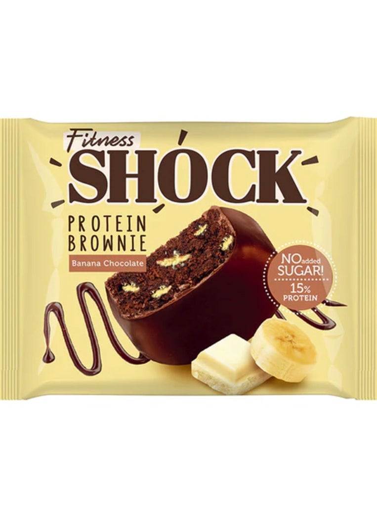Fitness Shock Fitness Shock Protein Brownie Banana Chocolate Flavor 50g Pack of 10  - Image 2
