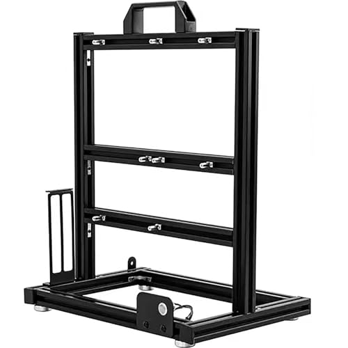 Yoqanr PC Test Bench Motherboard Case Aluminum Open Frame Computer Case Rack Bracket Support ATX Computer Case and 180 WaterCooledDIY Creative Personality Motherboard Chassis Set Vertical Overclocking - Image 1