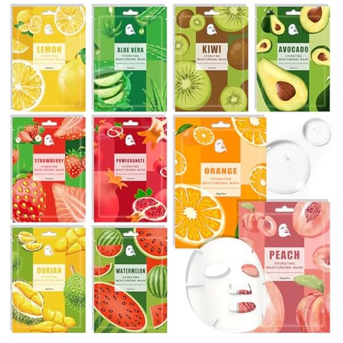 XMXueMei Face Sheet Mask,10PCS Moisturizing Clean Facial Paper Sheet Masks for All Skin Types,Hydrating Beauty Sheet Mask Set for Women Men - Image 1