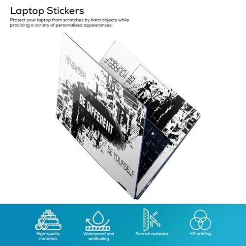 Galaxsia Be Different Full Body Vinyl Laptop Skin/Sticker/Cover Upto 15.6 Inches Laptops Laminated-Removable-HD Quality Compatible for Hp-Dell-Sony-Lenovo-Asus etc.(15x10 Inches) - Image 2