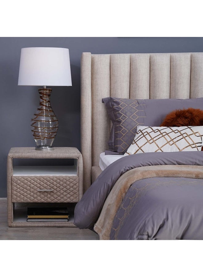 Pan Home Emirates Space Night Stand-Chanel~Beige  - Image 4
