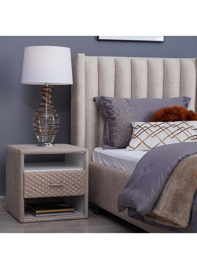 Pan Home Emirates Space Night Stand-Chanel~Beige  - Image 5