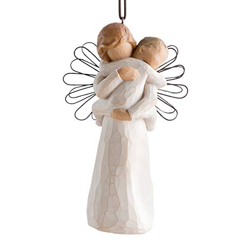 Willow Tree Angel's Embrace Ornament, Hold Close That which we Hold Dear, for Baptisms, New Grandparents, Caregivers, Nurses, Remembrance, Expression of Healing, Love, Sculpted Hand-Painted Figure - Image 1