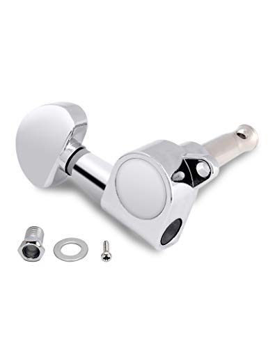 Bogart Sealed String Tuning Pegs Tuning Keys Grover Machine Heads Tuners for Electric Guitar or Acoustic Guitar Half Round 3 Left 3 Right Chrome. (TP 06-CR-3L 3R) - Image 3