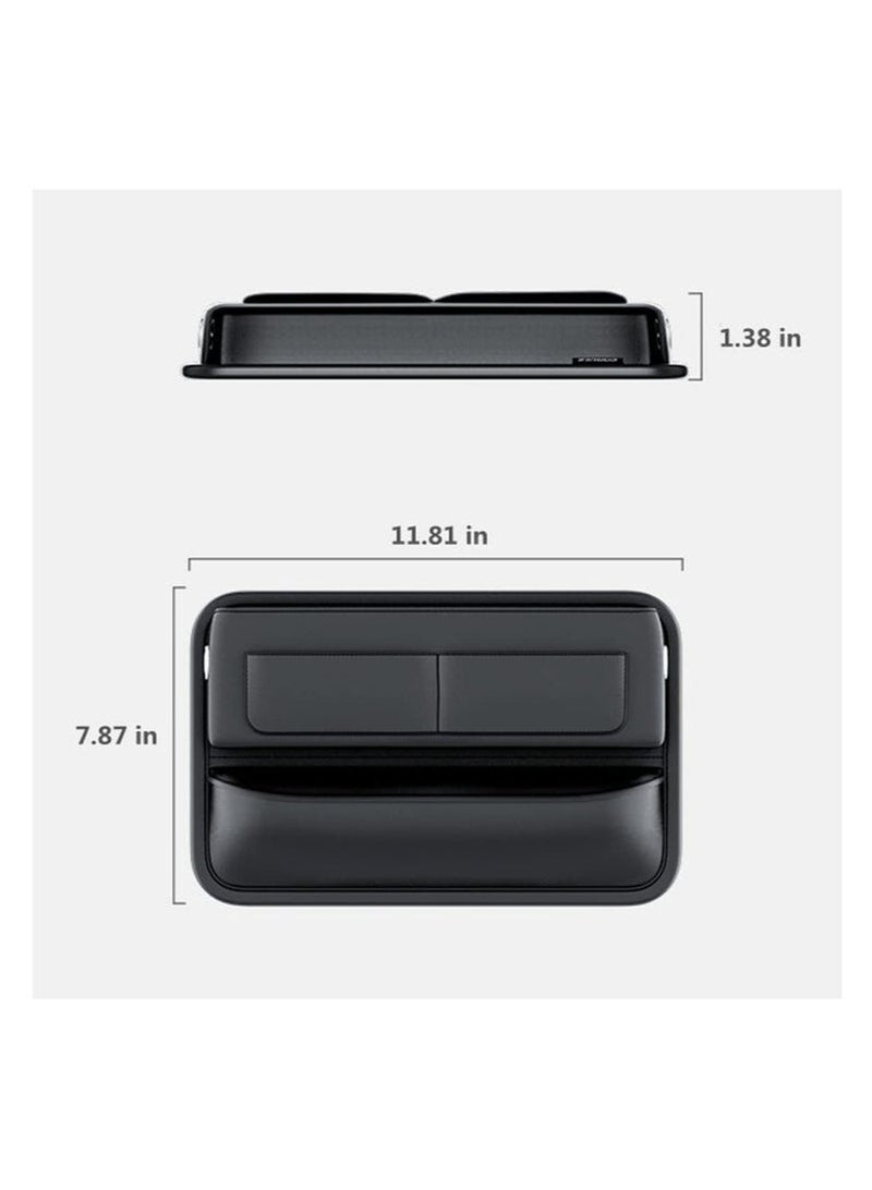 اكسسوارات سياره، منظم مساحة تخزين مقعد السيارة الأمامي ووحدة التحكم الجانبية، صندوق تخزين جانبي، أسود - Image 2