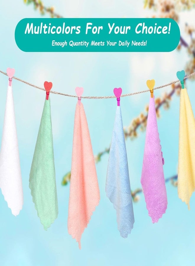 TERI BERI Baby Washcloths,Microfiber Coral Fleece Baby Bath Face Towel Extra Absorbent and Soft Wash Cloths for Newborn,Infants and Toddlers,Gentle On Sensitive Skin (Multicolor Solid, Pack of 12) - Image 2