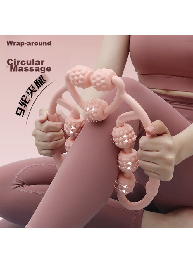 Dweck Duweike Leg Massager Roller, Circular Nine-wheel Leg Muscle Relaxation Device, Massage Roller, Massage Stick - Image 1