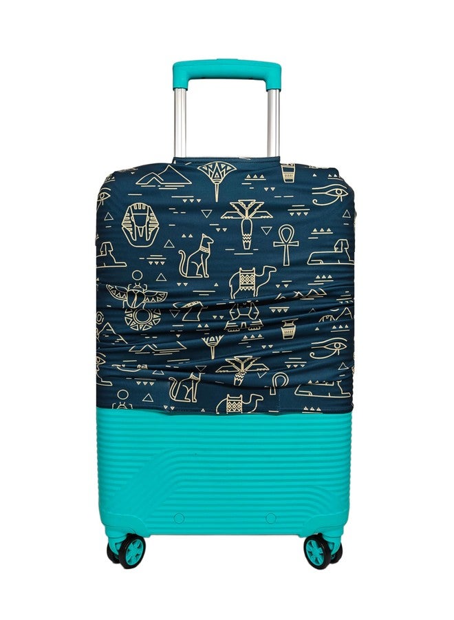 NT CREATION Printed Luggage Cover for Traveling Bag & Suitcase - Stretchable & Scratchproof Trolley Protector with Velcro Lock & Lightweight Washable Material(Suitcase Bag Not Included, Only Cover in Product) - Image 2