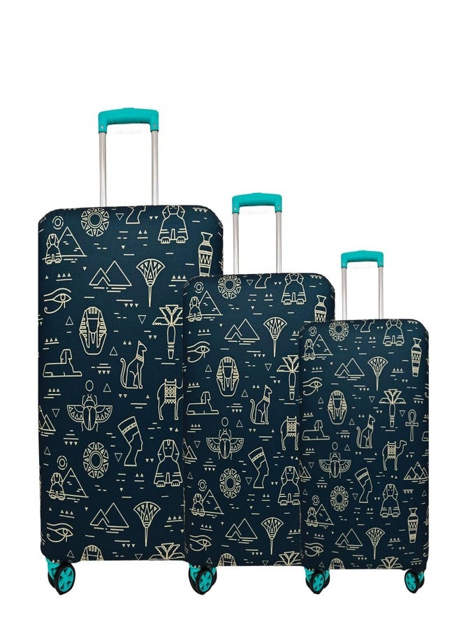 NT CREATION Printed Luggage Cover for Traveling Bag & Suitcase - Stretchable & Scratchproof Trolley Protector with Velcro Lock & Lightweight Washable Material(Suitcase Bag Not Included, Only Cover in Product) - Image 1