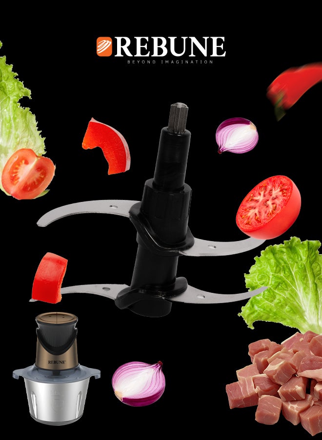 REBUNE Stainless Steel Meat And Vegetable Chopper 2 L 350 W RE-2-165 Brazen - Image 4