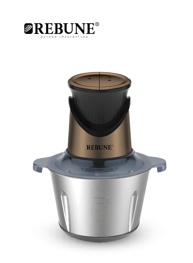 REBUNE Stainless Steel Meat And Vegetable Chopper 2 L 350 W RE-2-165 Brazen - Image 2