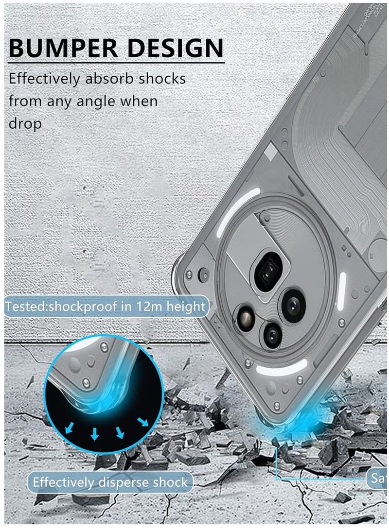 MIGOFAST Nothing Phone 3a Pro Case Cover Full Body Protective Case with 2 Pack Tempered Glass Anti-Scratch Full HD Clear Screen Protector For Phone 3a Pro 6.7 inch - Image 4