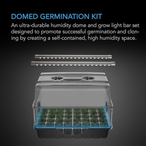 AC Infinity Heavy-Duty Humidity Dome with Full Spectrum LED Grow Light Bars, Samsung LM301H EVO Diodes, 3mm Thickest Dome and 5x8 Trays, Vent Extension Panels, for Seed Starting and Propagation - Image 2