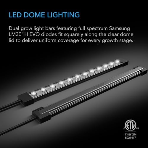 AC Infinity Heavy-Duty Humidity Dome with Full Spectrum LED Grow Light Bars, Samsung LM301H EVO Diodes, 3mm Thickest Dome and 5x8 Trays, Vent Extension Panels, for Seed Starting and Propagation - Image 5