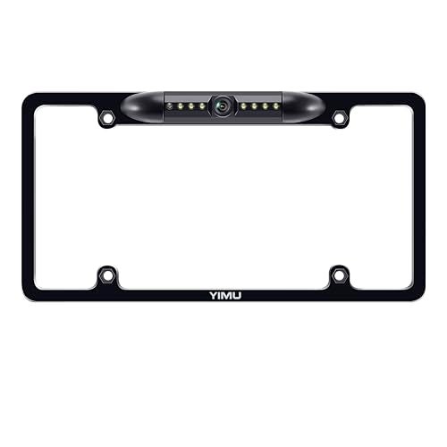 YIMU Backup Camera Vehicle Reversing for Car/SUV/Pickup/Truck/Van/RV/Trailer Single Power Rear View System Driving/Reversing Use IP69 Waterproof Night Vision License Plate Frame Backup Camera - Image 1
