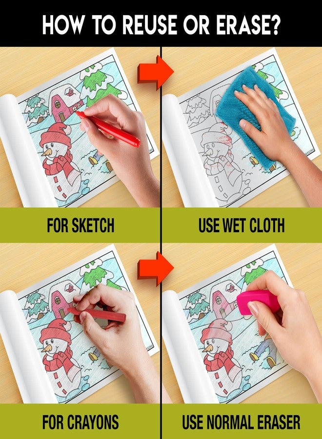 Inkmeo | Seasons Wall Colouring Roll | AR Enabled | Interactive Educational Learning Chart | for Kids | Ages 2+ | Best Gift | Size (6 X 40 Inches Each) | Seasonal Imagery(Pack of 6) - Image 5