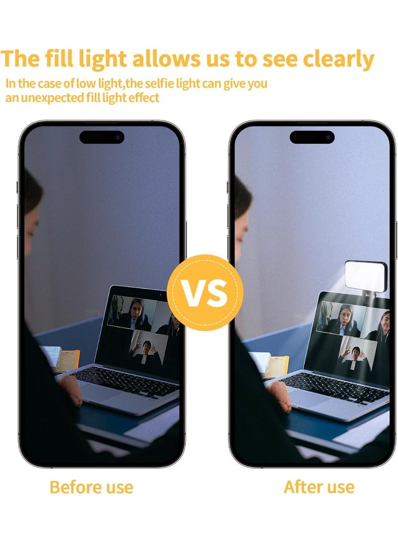 Selfie Light, LED Phone Light with 3 Lighting Mode, Portable Phone Ring Light for Selfie, Makeup, Tiktok, Live Stream, Zoom Conference Rechargeable Clip Video Light for Phone, iPad, Camera, Laptop - Image 2