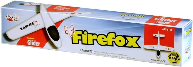 Fire fox طائرة شراعية يدوية فيرفوكس - جناح بطول 22.75 بوصة، مصنوعة من رغوة EPO، تنزلق لمسافة 75 قدم، متينة ومرنة، مثالية للحدائق الخلفية والحدائق العامة - Image 4