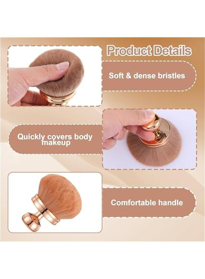 Large Powder Brush, Foundation Applicator with Anti-Snag Feature, Mushroom Head Blush Brush, Kabuki Powder Makeup Brush, Perfect for Foundation and Blush Application - Image 3