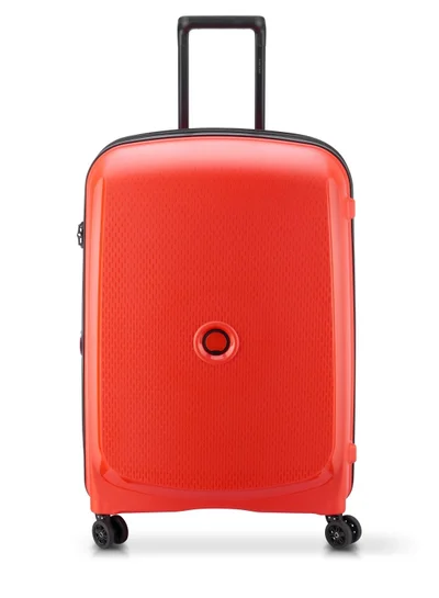 DELSEY Paris Belmont+ 71cm Hardcase 4 Double Wheel Expandable Check In Luggage Trolley Faded Red