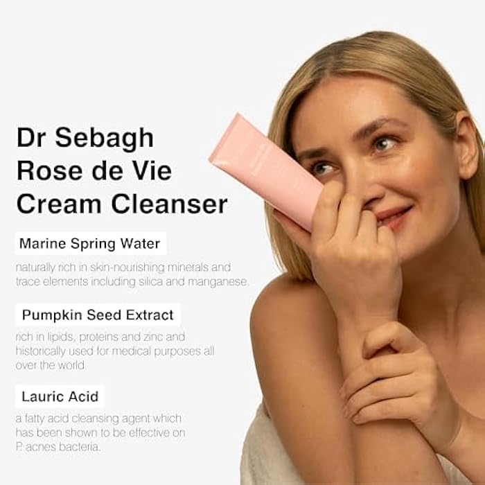 Dr. Sebagh Dr Sebagh Rose de Vie Cream Cleanser - 3.4 fl oz | Suitable for All Skin Types | Hydrating Facial Cleanser | Deep-Pore Target Action Removes Impurities & Make-Up | Soothes, Hydrates & Refreshes Skin - Image 4
