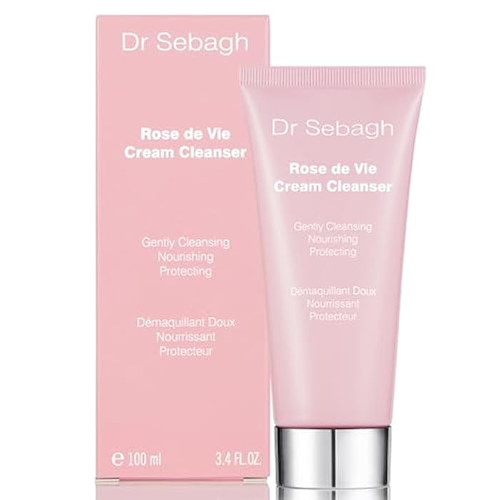 Dr. Sebagh Dr Sebagh Rose de Vie Cream Cleanser - 3.4 fl oz | Suitable for All Skin Types | Hydrating Facial Cleanser | Deep-Pore Target Action Removes Impurities & Make-Up | Soothes, Hydrates & Refreshes Skin - Image 1