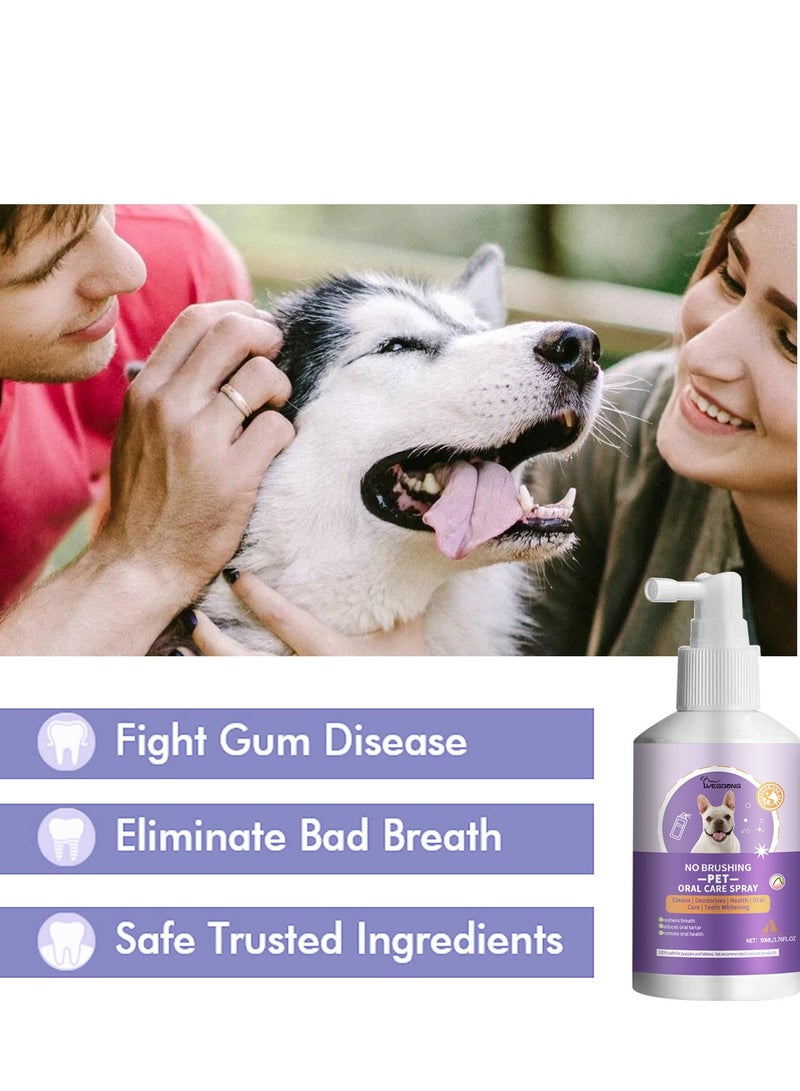 YEGBONG Pet Teeth Cleaning Spray Pet Oral Cleaner Fresh Breath Deodorizing Deodorizing Cleaner - Image 2