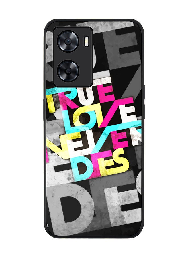 Stylizedd Rugged Black edge case for Oppo A57 4G/Oppo A77 4G/Oppo A77s Slim fit Soft Case Flexible Rubber Edges Anti Drop TPU Gel Thin Cover - True Love Never Dies - Image 1